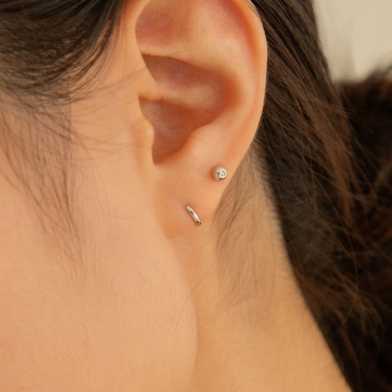 LUNNE 14k Diamond Spear Ball Piercing (14k Gold) #LCPI02