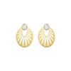 Luxenter White Mother-of-pearl Earrings Finished and 18k Gold Plated - Elbi