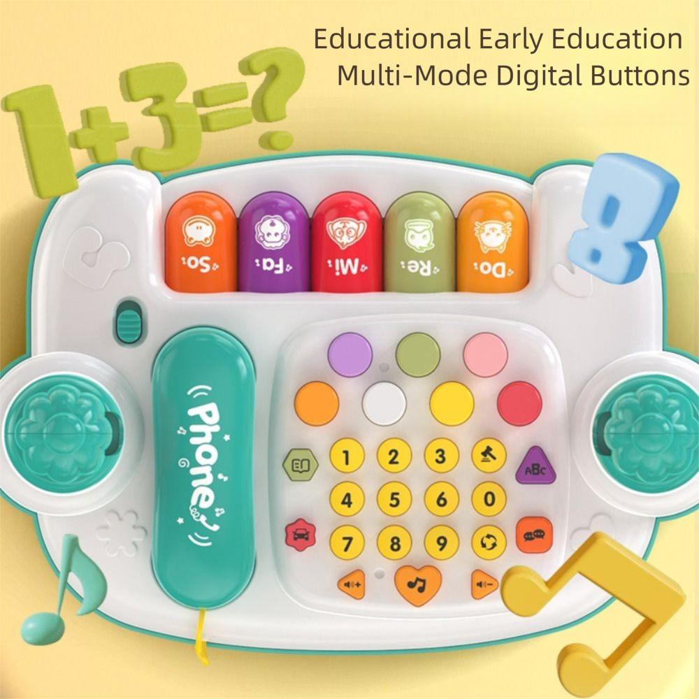 16 In 1 Educational Music Toy Rabbit Baby Piano Toys Cute Rotating Music Piano Keyboard  Toddlers