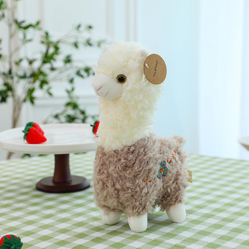 Cute alpaca doll lamb pendant plush toy grab machine doll zoo event gift