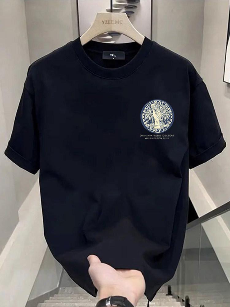 2026 Personalized T-shirt - Cool and Stylish Print for Males - Summer Round Neck - Versatile Short Sleeve Top