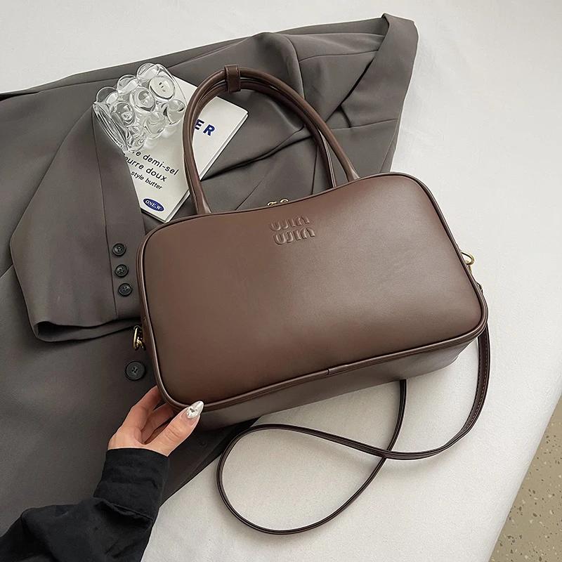 Autumn Winter Retro Crossbody Shoulder Bags,Women Commuting Handbag Niche Designer Pillow Bag