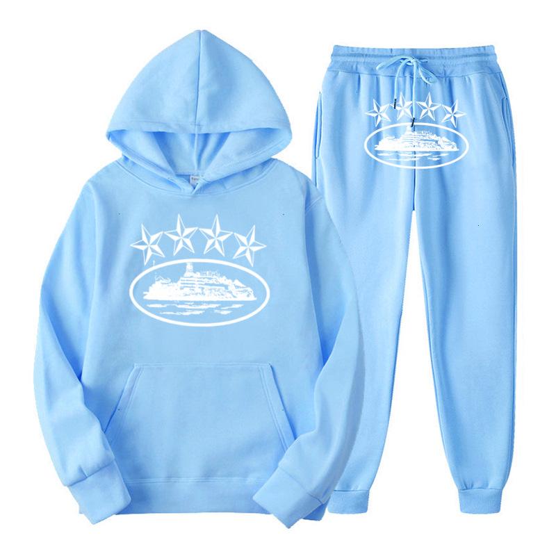 Grenzüberschreitende europäische und amerikanische Trends Pullover mit Vier-Sterne-Buchstabenaufdruck Hoodies für Herren und Damen Sweatshirt-Set mit Rundhalsausschnitt Lockeres Oberteil
