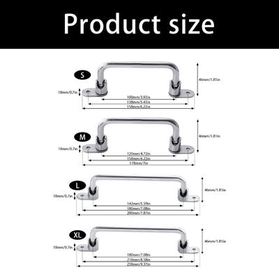 Stainless Steel Cabinet Pull Handle Space Saving 90 Degrees Folding Door Pull Household Exterior Handle Hardware