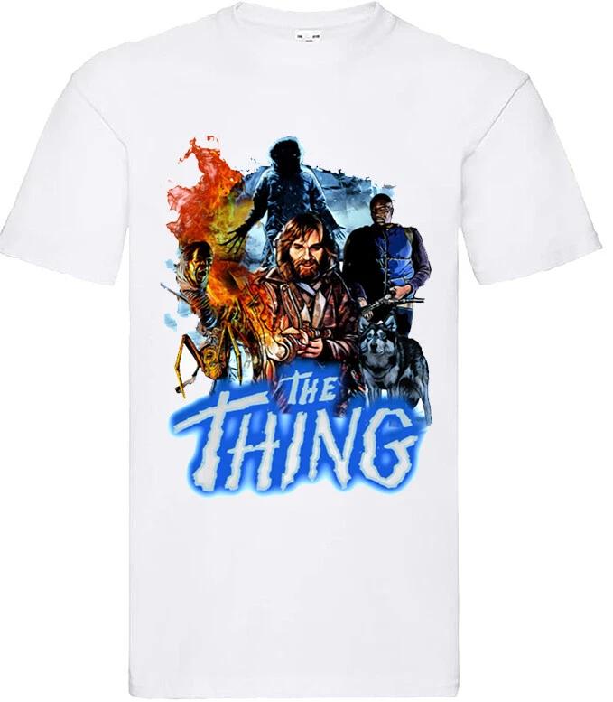 film movie sci fi retro birthday horror halloween t shirt for the thing fans S