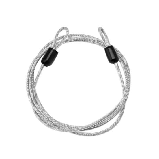 

Многофункциональный высокопрочный велосипедный багажный замок 100 см стальной тросик серебряный