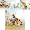 Cute Plush Toy Realistic Puppy Sheepdog Dalmatian Shar Pei Long Ear Dog Gift