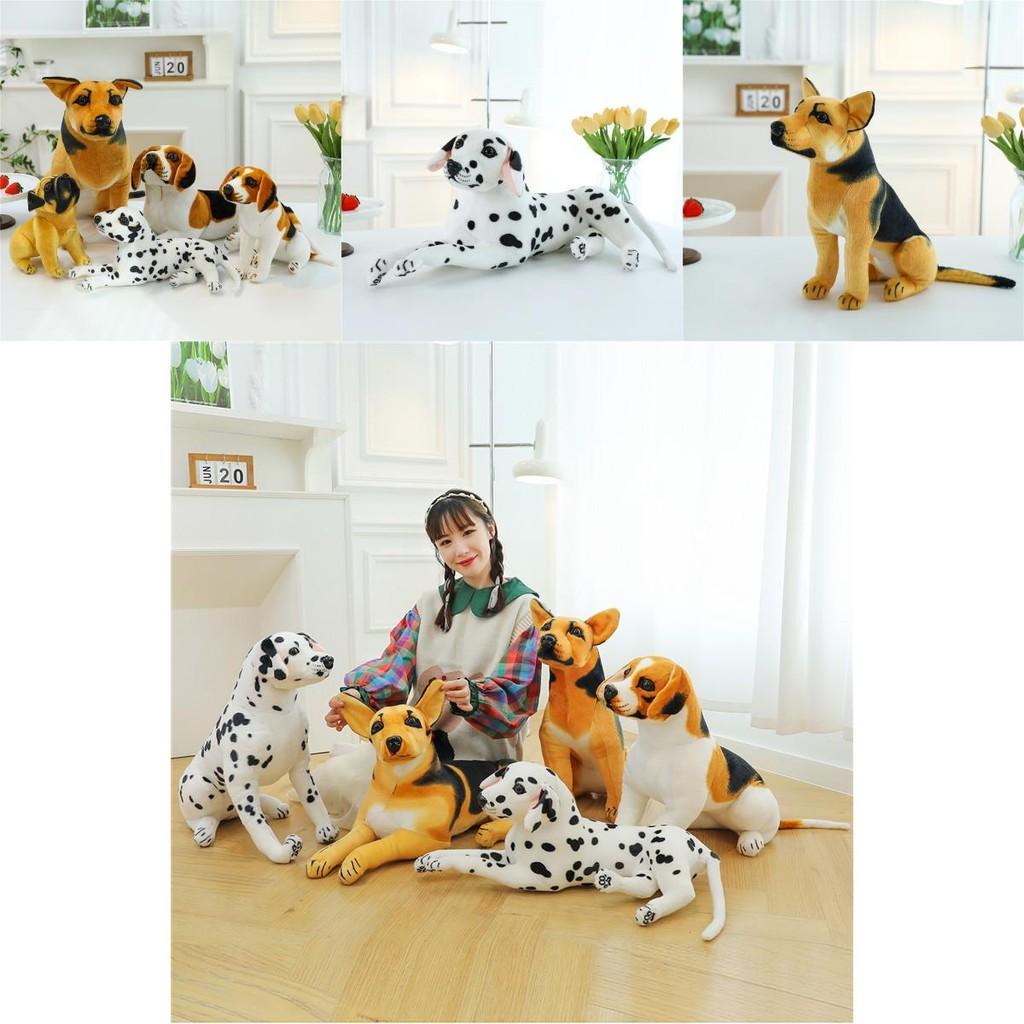Cute Plush Toy Realistic Puppy Sheepdog Dalmatian Shar Pei Long Ear Dog Gift