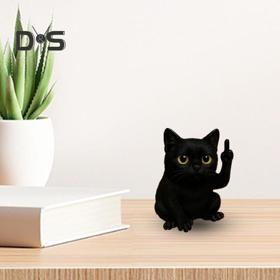 Middle Finger Animal Ornament Synthetic Resin Statue Realistic Design Sculpture Funny Humorous Home Decoration