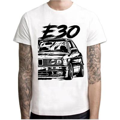 New Arrival Cool Automotive Car Turbo E30 Men T Shirt Anime T-shirts Tee Shirt Homme TShirt Men Clothing Q7
