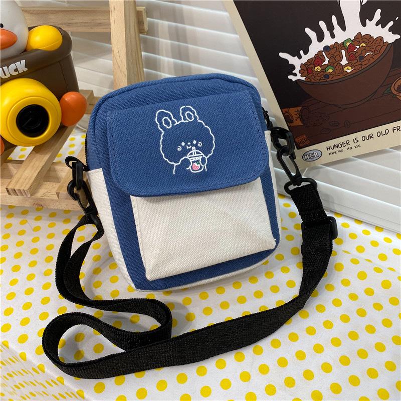 Summer Cute Canvas Crossbody Bag for Women - Korean & Japanese Style