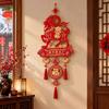 With Tassel Zodiac Goat Hanging Ornaments Flocking Spring Festival Pendants  Home