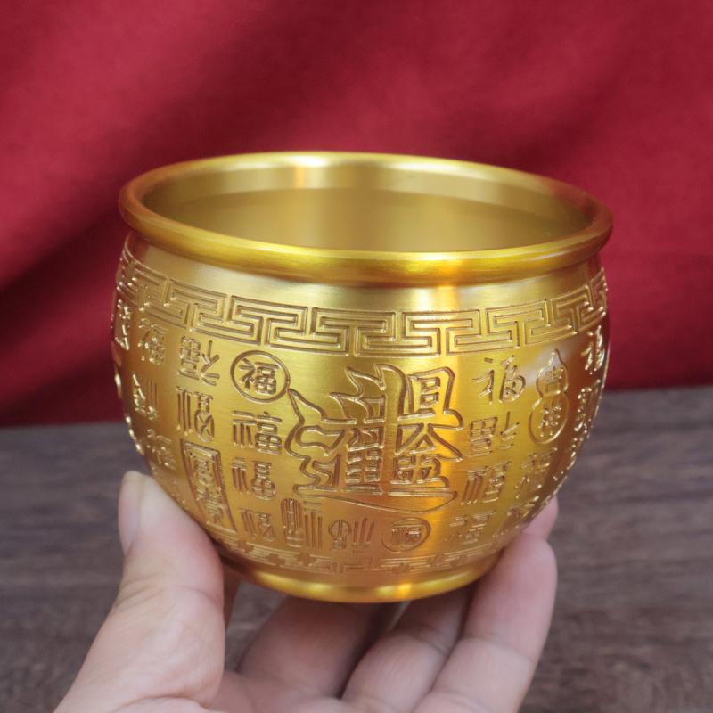 Brass Hundred Blessings Eight Directions Wealth Daily Progress Money Craft Ornament Treasure Jar Manufacturer Wholesale