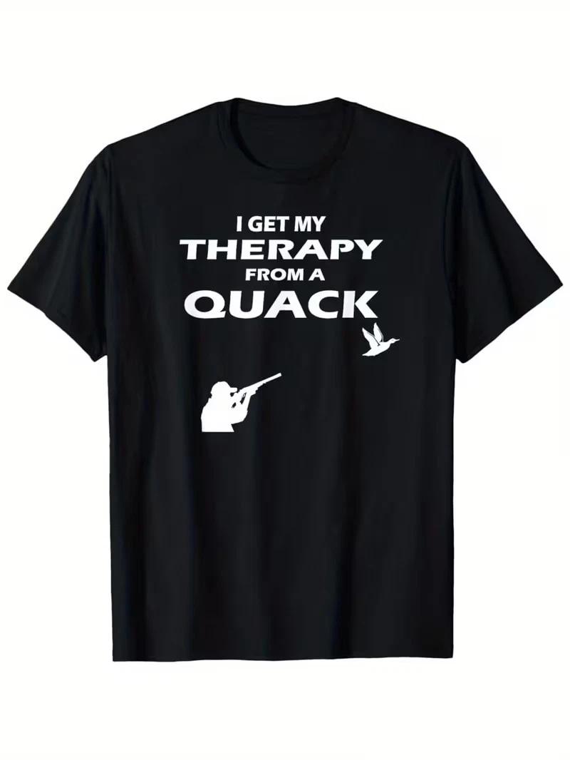 Men s Vintage Duck Hunting T-Shirt - I Get My Relax From a Quack Graphic, Blac L