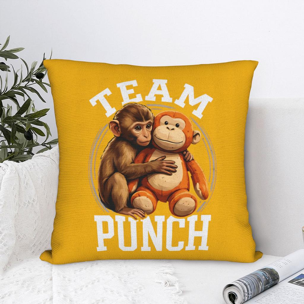 Team Punch Monkey and OranMama Pillowcase Polyester Cushion Cover Decorations Pillow Case Cover Home Drop Shipping Xcm
