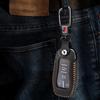 for Ford Key Fob Cover Keychain Leather Car Smart Key Case Protector Holder Compatible with Explorer Mustang Fusion F150 Edge Lincoln MKZ MKC