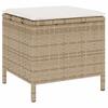 Garden Dining Set Beige Poly Rattan