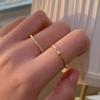 Gold-Tone Zirconia Pave Open Band Ring Set for Women