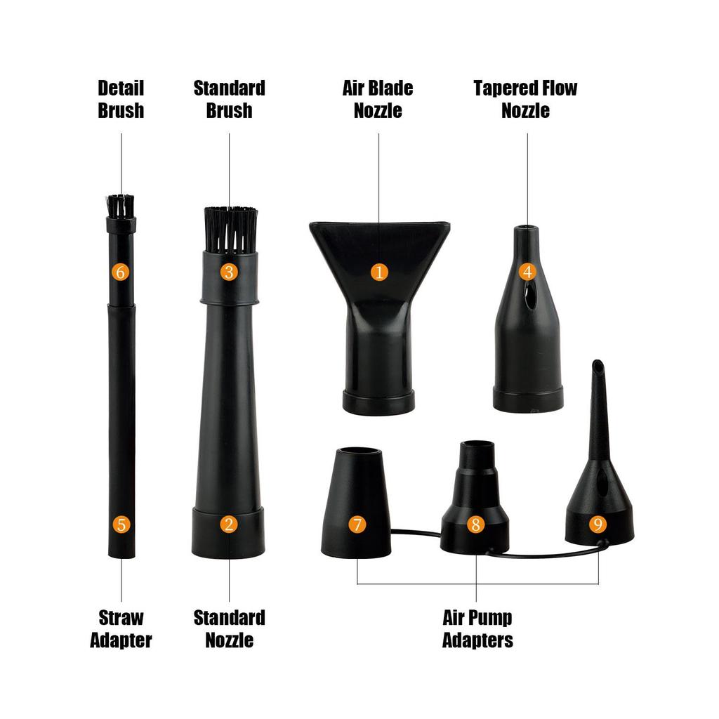 Odmuchiwacz powietrza XPOWER Multi Duster Elektryczna suszarka Pompa powietrza Dmuchawa Odkurzacze Czarny (A-2)