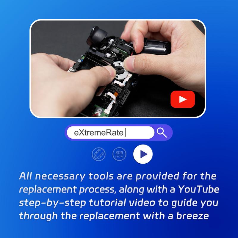 EXtremeRate Ersatz-Magnetmodul-Kit für die hinteren Paddles des ps5 Edge Controllers, Reparaturteile für hintere Tasten - Ohne hintere Paddles