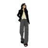Women's 2025 Striped Terry Pants - Autumn/Winter Casual Lazy Stroll, Narrow Straight Leg, Wide Leg Trousers.