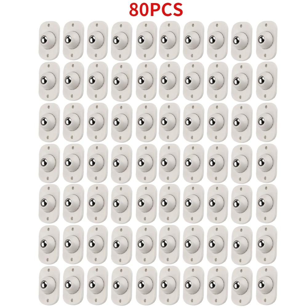 20-100pcs Wheels For Furniture Stainless Steel Roller Self Adhesive Furniture Caster Home Strong Load-bearing Universal Wheel