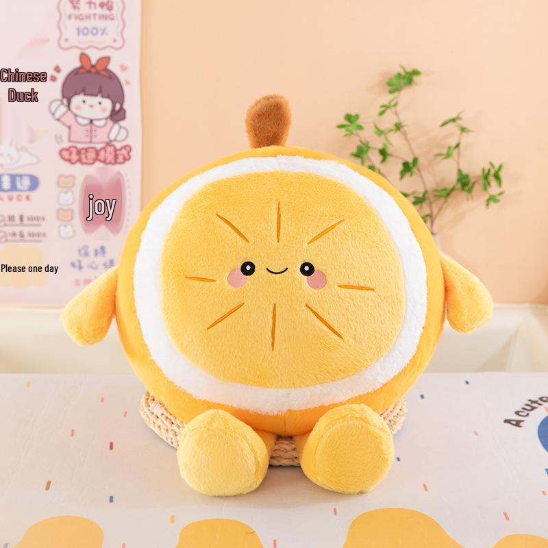 

Creative Orange Plush Toy – Cute Expression Doll Pillow Gift for Girls 40cm (0.14KG) помаранчевий