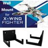 Wall Mount for Lego Star Wars Luke Skywalker’s x-Wing Fighter 75301,Vertikal Wall Mount for Brick Modell X-Wing 75301 Black