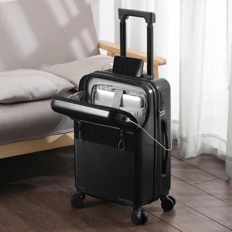 OEING 22-inch Upgraded Front-Opening Multi-functional Travel Suitcase