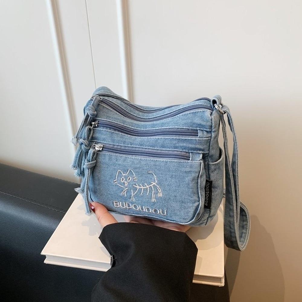 Lightweight Large Capacity denim Multipurpose Storage Bag for Daily Use
