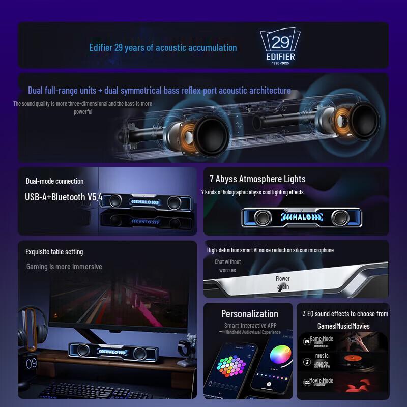 Edifier Halo SoundBar Bluetooth RGB Speaker