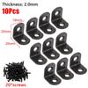 10Sets Furniture Fastener Corner Brace Joint Iron Shelf Support Bracket Durable Angle Bracket