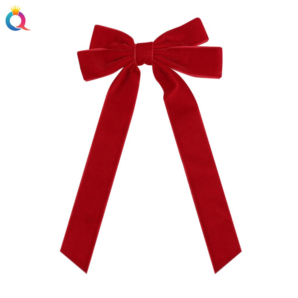 Trendy Velvet Bow Ribbon Hairpins Women Children Girls Hair Clips Pin Barrettes Accessories Hairclip Headdress Headwear Ornament