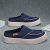 Thick Bottom Closed Toe Slides Half Shoes For Men Mules Platform Board Shoes Backless Loafers Slippers Semi-Drag Casual Shoes