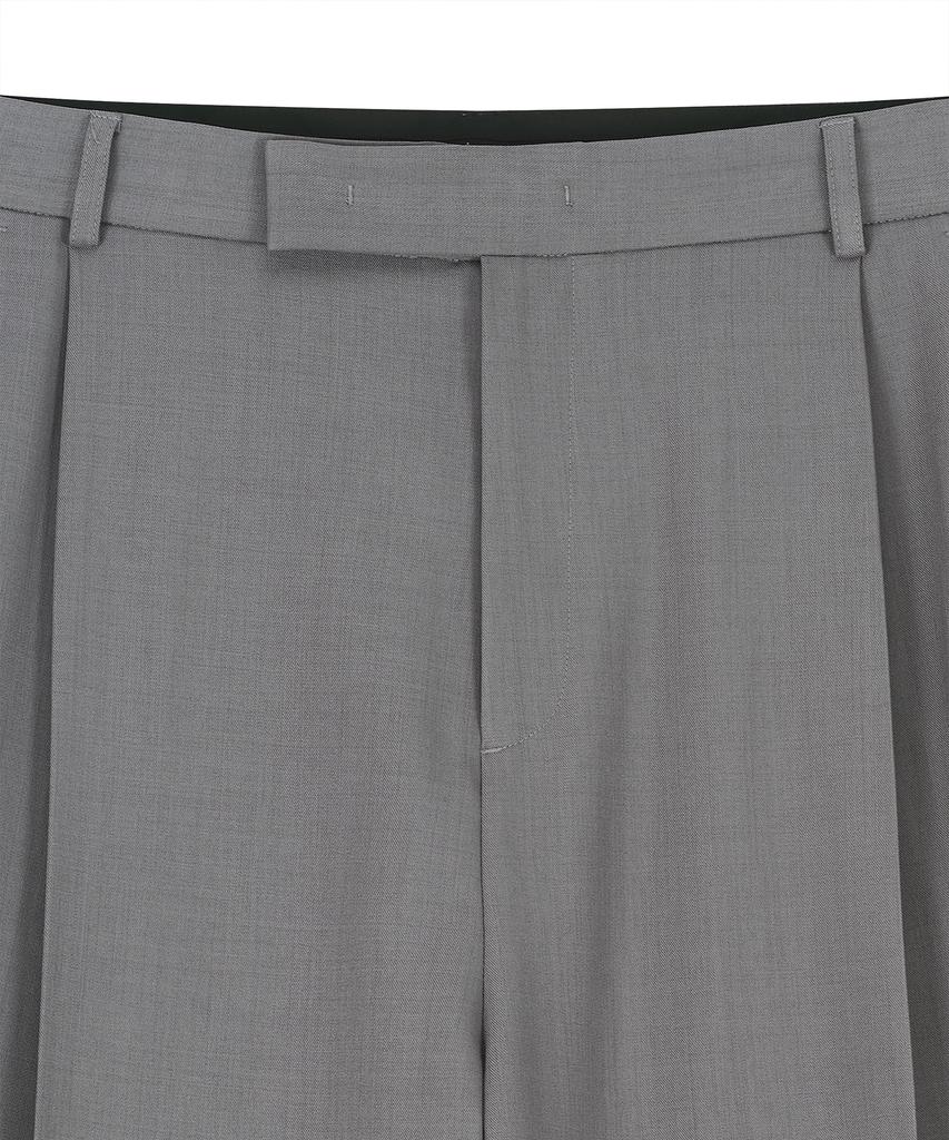 Pantaloni larghi classici a una piega NOIRER anni '80 (Grigio)