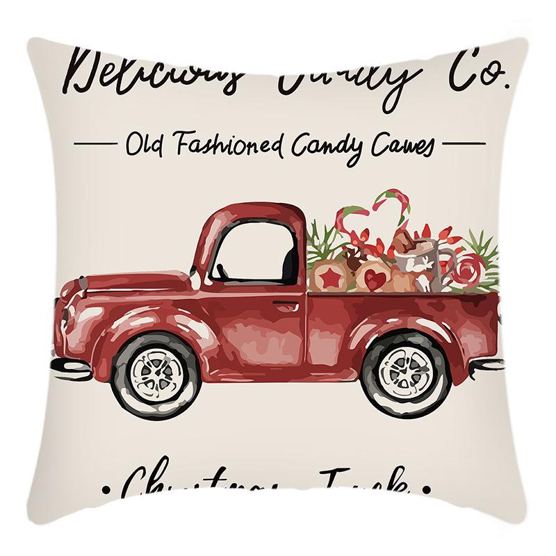 

Новый Рождественский Лось Рождественский Гном Линейный Принт Подушка Дом Диван Наволочка 45 * 45Cm pillowcase