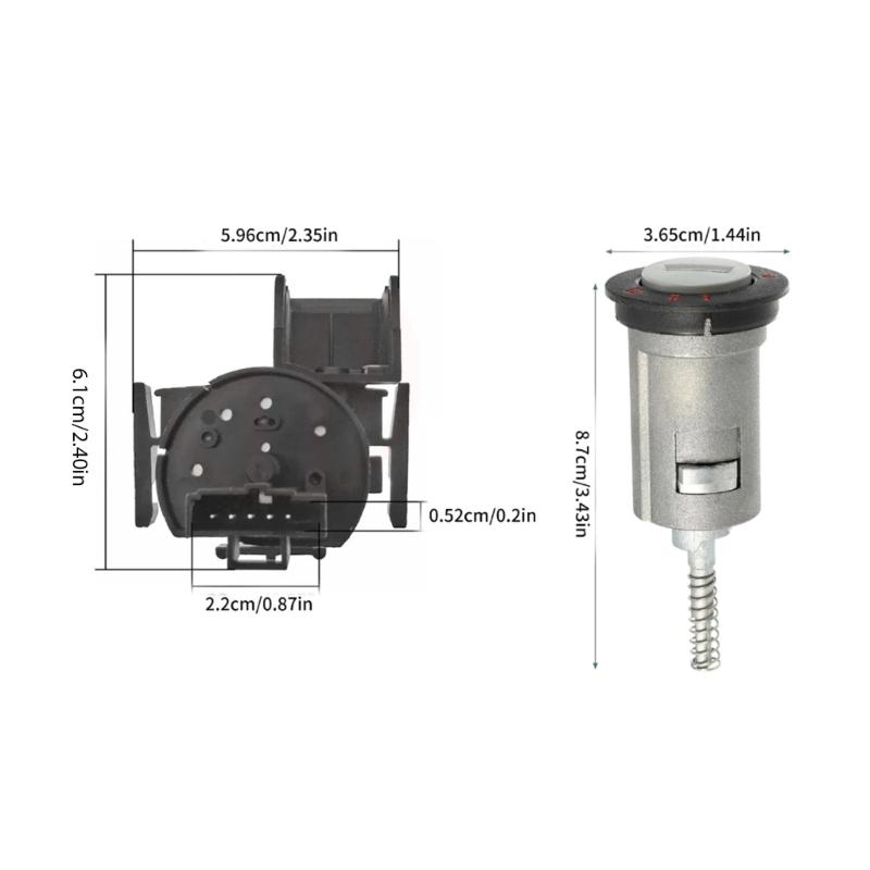 Car Ignition Switch Lock Cylinder Replacement Lock Cylinder with 2 Keys for Meriva A Auto Accessories 0914861 90511999
