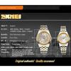 "Classic Women's Analog Quartz Watch Gold Silver Stainless Steel Waterproof Casual Date Display"