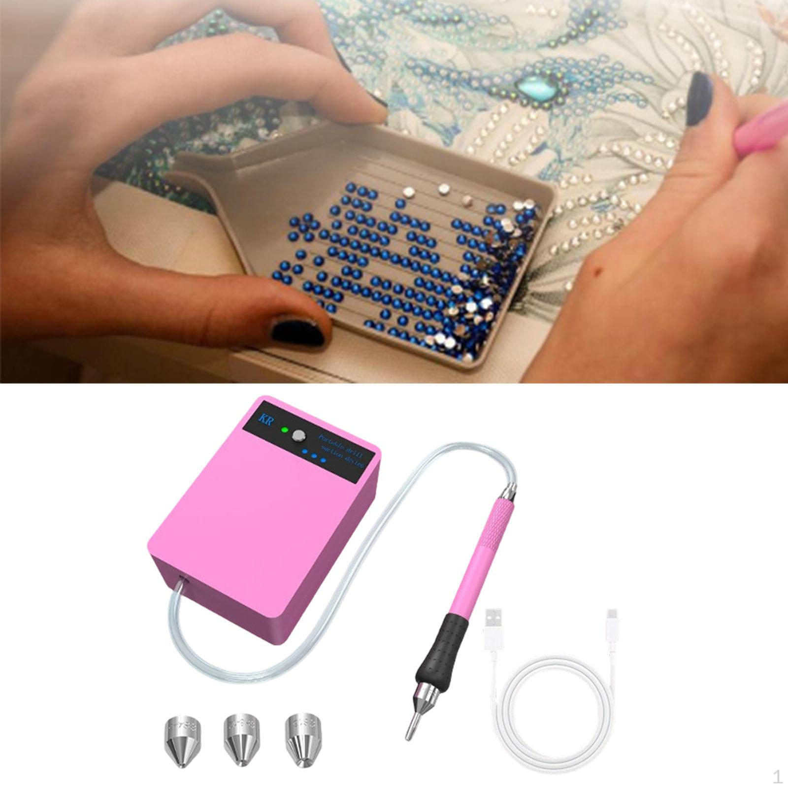 

Painting Pen Cordless Vacuum Art Pickup Tool with Replacement Tips Ergonomic Handle Adjustable рожевий
