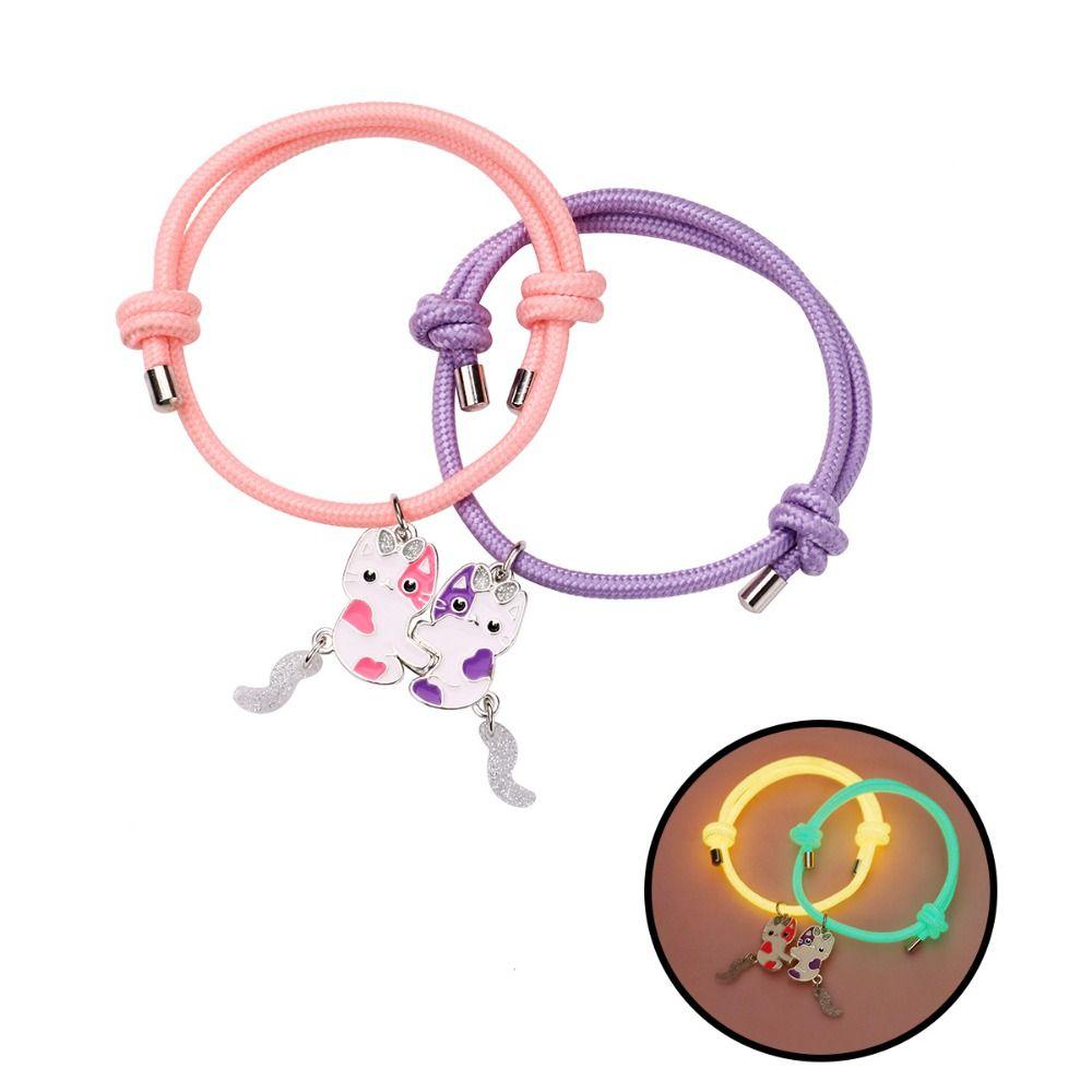 Contrasting Colors Couple Bracelet Magnetic Fortune Bracelet Magnetic Heart Bracelet  Girls