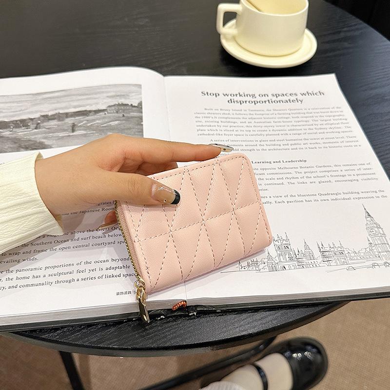 Lamb pattern organ card bag, women's multi-card position anti-theft brush, anti-degaussing bank card jacket, high-end exquisite card bag.