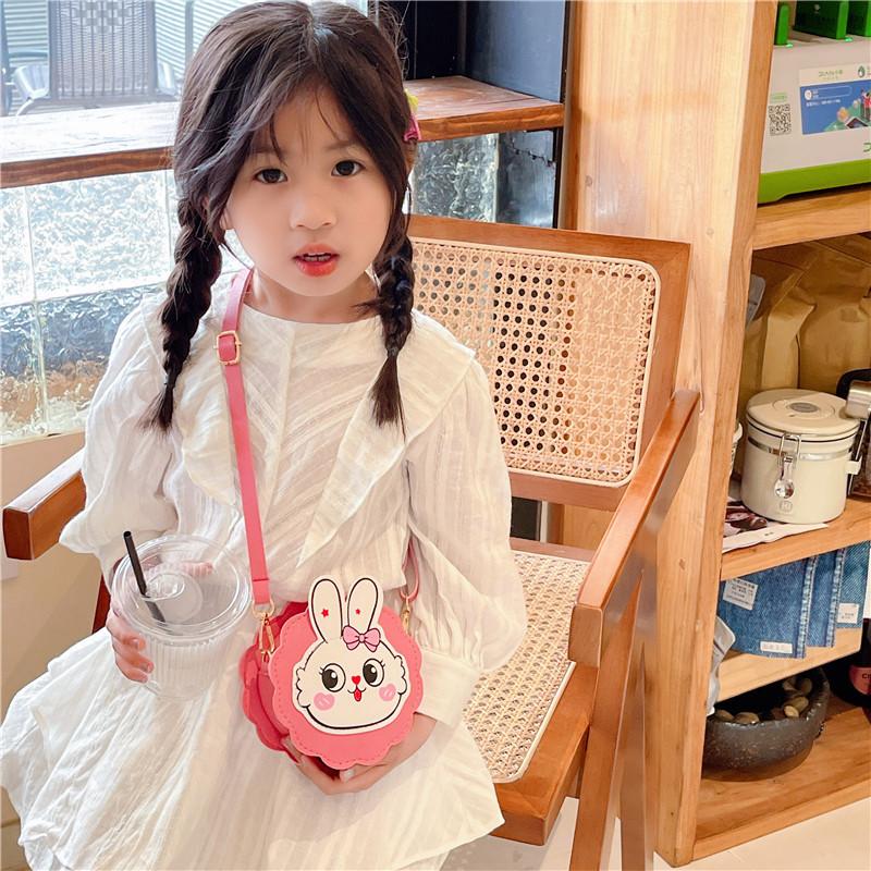 Rabbit Cute Cartoon Childrens Lanyard Messenger Bag Autumn Student Purse Coin