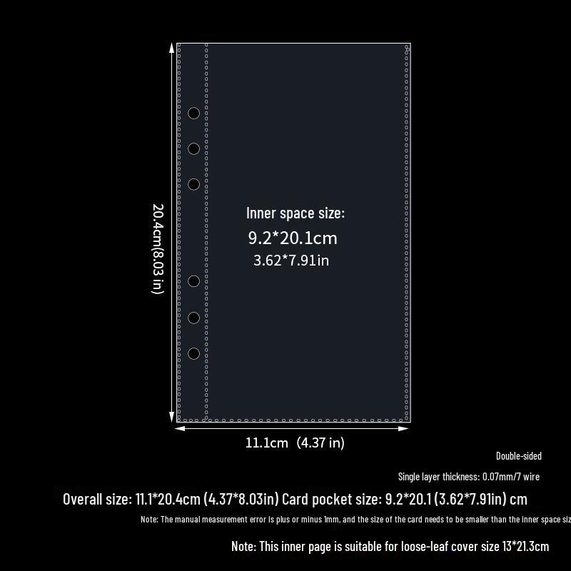 

3-дюймовые прозрачные страницы-вкладыши для альбома Polaroid для фотографий и карточек со звездами - трехкарманное хранение, 1 лист