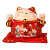 Cute 4.5 inch Lucky Cat Home Decorations Handmade Ceramic Small Piggy Bank Portable Fortune Cat Statue Home Store