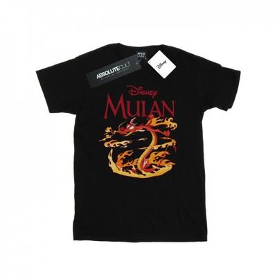 Girls Mulan Mushu Dragon Fire Cotton T-Shirt