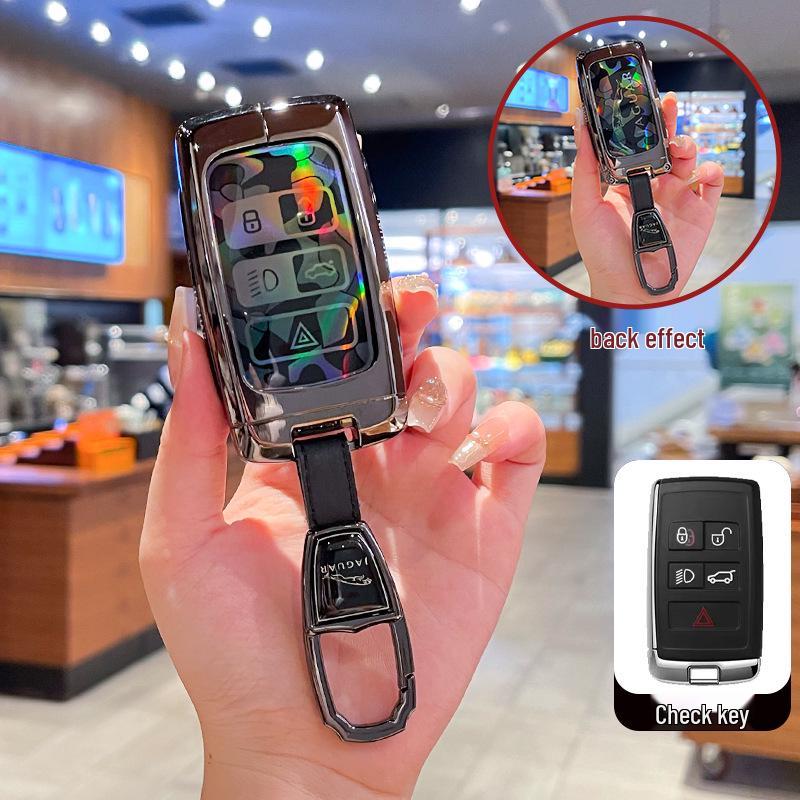 Jaguar XFL/XEL/XJL Key Cover: Iridescent Metal, High-End Buckle, F-Pace & F-Type Compatibility