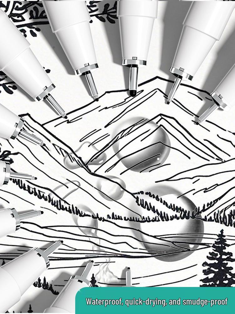 Authentic Touchmark Waterproof Quick-Dry Fine Liner Needle Pen Set for Art and Student Design