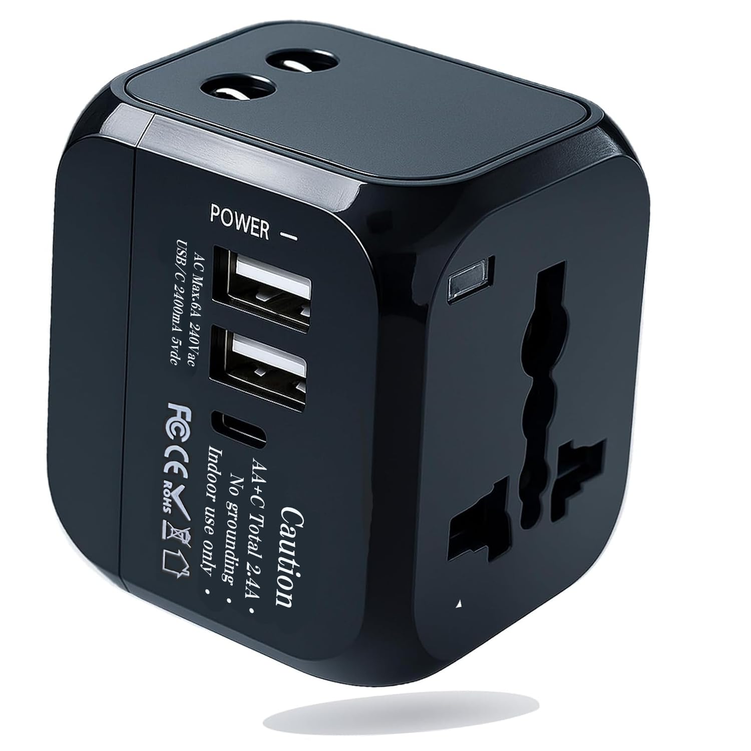 

QISI International Multi-Conversion Plug, Approximately 20% Smaller than Conventional Products, Compatible with 200 Countries, Simultaneous Charging