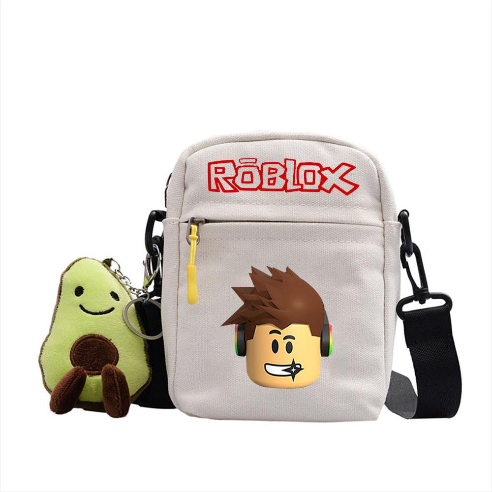 Plátěná taška přes rameno Roblox s potiskem herní postavičky pro běžné cestování a do školy