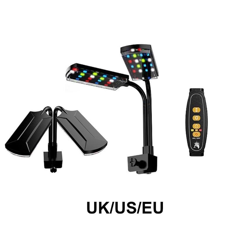Adjust Brightness LED Fishtanks Light with Double Head USB Clip On Lamp for Small Aquariums Fishtanks Lighting Tool